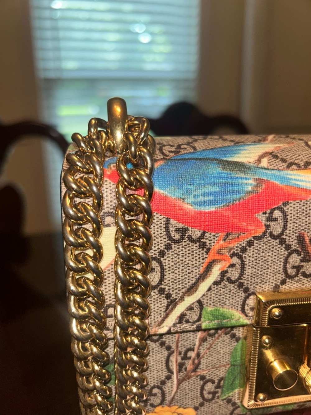 Gucci Floral GG Canvas Crossbody Bag in Multicolor with Gold Hardware - Picture 4 of 8